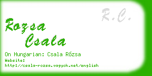 rozsa csala business card